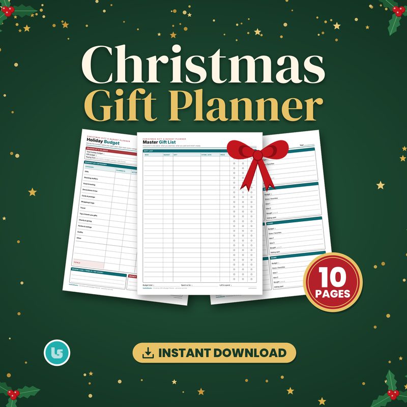 Christmas Gift Planner printable pages