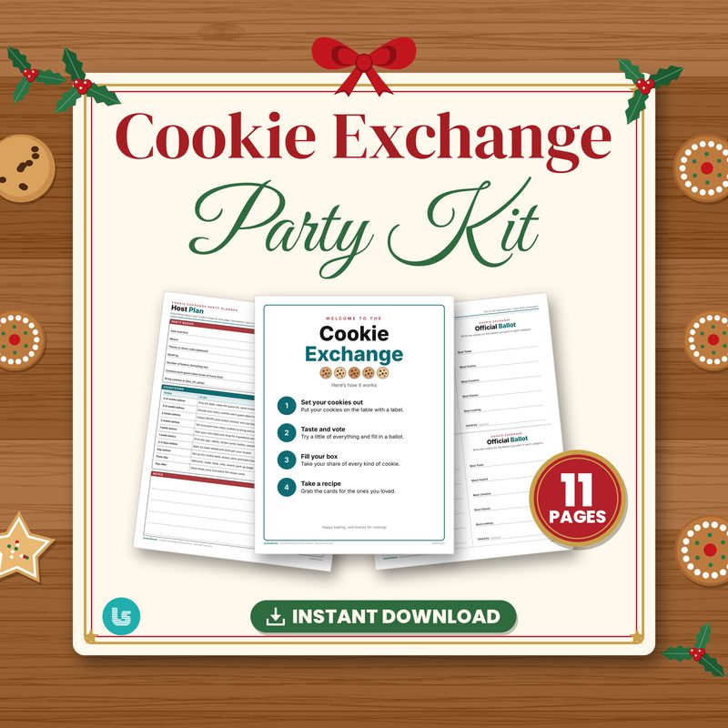 Cookie Exchange Party Kit printable pages