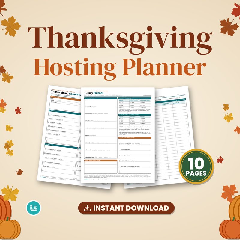 Thanksgiving Hosting Planner printable pages